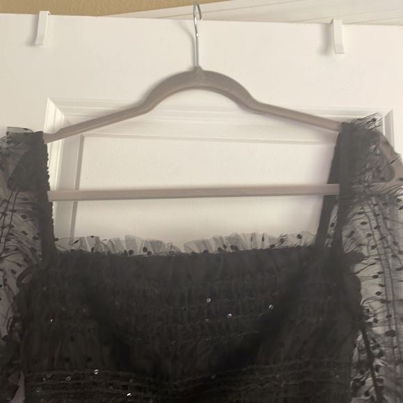 SELF-PORTRAIT
Point d'esprit tulle midi dress 
Size: 4 uk, 0 usa
P00529146-2 - Picture 4 of 6